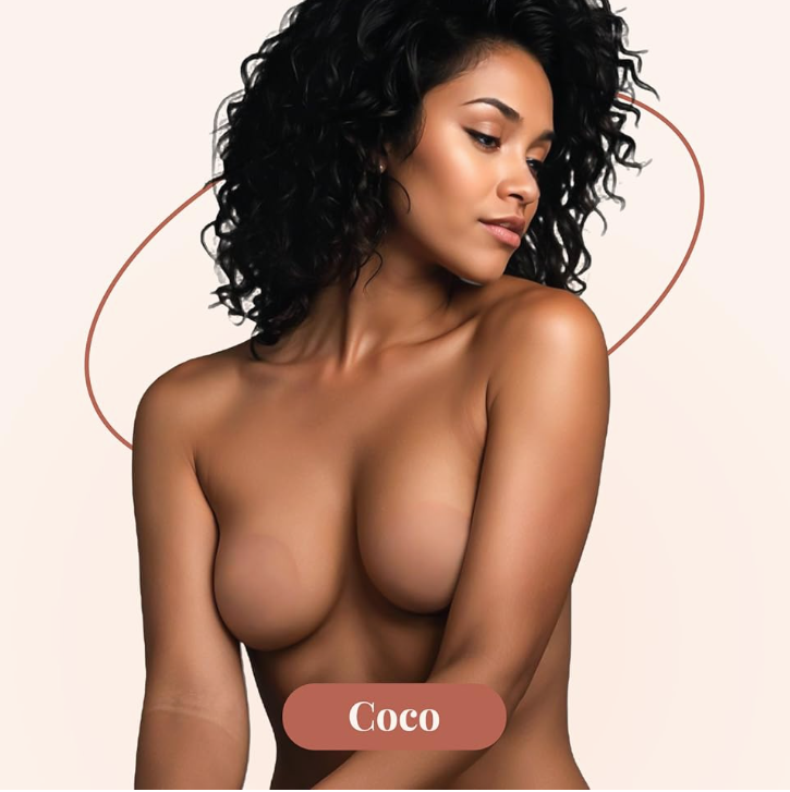 Dainty Girl Reusable Nipple Covers for Women – Coco- 2 Pairs- Silicone Adhesive Pasties – Invisible No Show Breast Covers for Dresses – Waterproof, Skin-Friendly – Comes with Travel Box (Copy) (Copy)